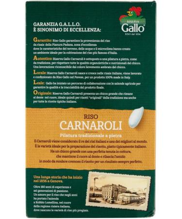  Italian Gourmet E.R. Gallo Riserva Carnaroli 100% Italian Rice Cooking Time 15 Minutes Ideal for Risottos 1 kg Pack + Gourmet Italian Tomato Pulp Box 400 g - Buy Online on GoSupps.com