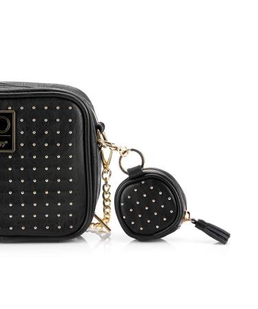 Chelsea + Cole Studded Pacifier Case with Clip | Itzy Ritzy Charm Pod | Holds 2 Pacifiers | Black Sweetheart Print Interior - Buy Online on GoSupps.com