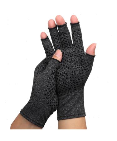 XFTOPSE 1 Pair Arthritis Gloves Fingerless Compression Gloves for Women Breathable Moisture Wicking Compression Upgraded Model-s