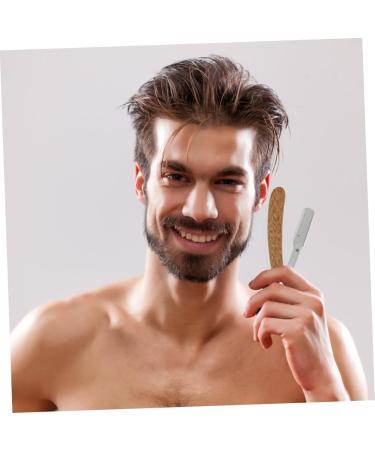 Frcolor Manual Razor for Men - Premium Wooden Tool Holder & Rustproof Steel Shaving Gift | Perfect for Salons & Home Use | 14.8x2.7x0.9cm - Buy Online on GoSupps.com