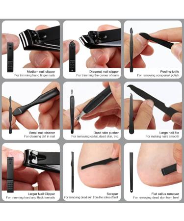 CIOUYAOS 20pcs Nail Clippers Manicure Set for Men Women - Grooming Pedicure Care Kit with Nails File Cutter Tools (Gift Set) - Buy Online on GoSupps.com