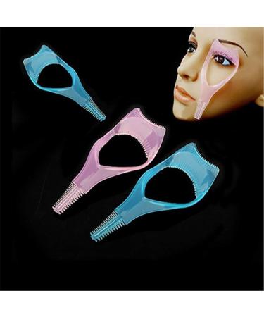 Ogquaton 3in1 Mascara Shield Guard Eyelash Brush Curler Guide Applicator Comb Makeup Tool Random Color Stylish and Popular - Buy Online on GoSupps.com