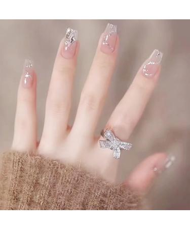 WOOXDYUK Nail Art Set - 24 Medium French Tip Press-On Nails with Jelly Glue Nail Rub Alcohol Pack & Remover | Perfect for Stunning Nail Designs - Buy Online on GoSupps.com
