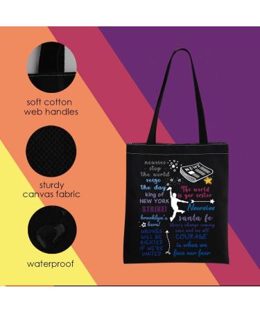 Buy Newsies Tote Bag | Musical Newsies Merchandise | Stylish Black Bag with Music Quote - Buy Online on GoSupps.com