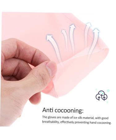 POPETPOP Nail Art Accessory 2 Pairs pink gloves sun gloves nail anti-uv gloves nail art supplies manicure gloves anti UV nail UV gloves UV protection gloves for manicure Nylon nail lamp 21x12x0.1cm As Shown1 - Buy Online on GoSupps.com
