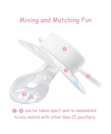LittleForBig Large Shield Pacifier Generation II - Adult Size White Little Circus Carousel Pattern | Shop Now for International Shipping - Buy Online on GoSupps.com