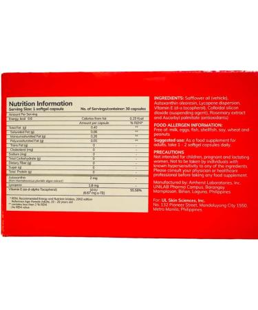 Myra Utimate with Astaxanthin Lycopene and Vitamin E 30 Softgel Capsules - Buy Online on GoSupps.com