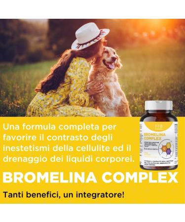 FORTEBRACCIO PHARMA SRL Bromelain Complex Natural diuretic against cellulite and water retention promotes microcirculation and drainage made in Italy 120 capsules - Buy Online on GoSupps.com