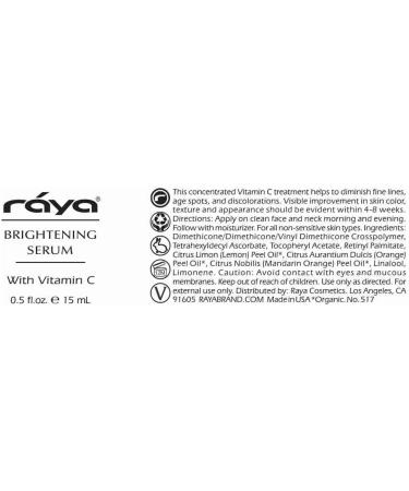 RAYA Brightening Serum | Brightening & Color Restoring Facial Treatment | Vitamin C & A for All Skin Types - Buy Online on GoSupps.com