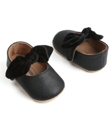 RVROVIC Baby Girl Moccasins 12-18 Months | Sparkly Princess Soft Sole Shoes (Black) - Buy Online on GoSupps.com