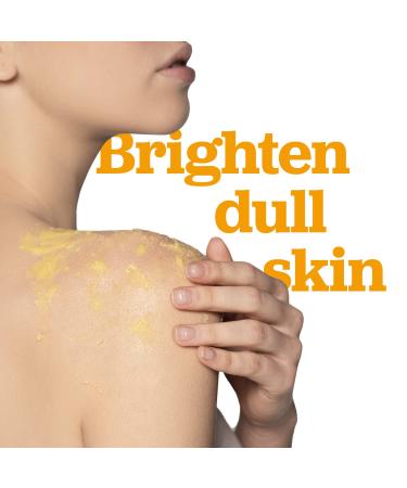 Sea Salt Turmeric Body Scrub - Newly Improved Formula Dry Scrub | Peach Scent for Spa-like Experience | Luxury Organic Scrub for Women & Men - Made in Canada - Buy Online on GoSupps.com