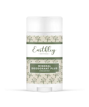 Earthley Wellness Mineral Deodorant All Natural Deodorant Eliminates Scent Promotes Lymphatic System Health Improves Pit Health Vegan Aluminum Free (2.5oz Unscented)