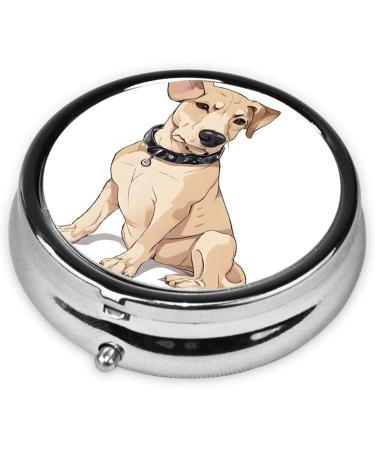Shop French Cute Bulldog Round Pill Box | 3 Compartment Decorative Pill Organizer for Travel & Vitamins - Buy Online on GoSupps.com