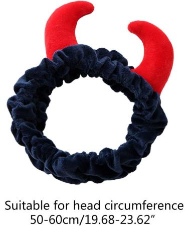 S-Trouble Pl sch Red Ochse Devil Horns Headband | Funny Makeup Shower Hairband for Girls | Festival & New Year Party Accessory - Buy Online on GoSupps.com