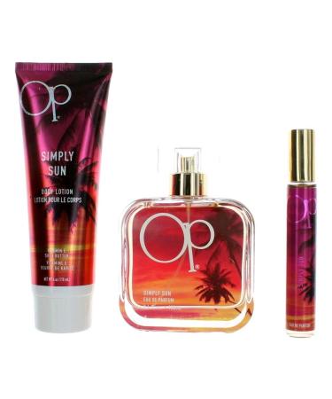 Simply Sun for Women By OP 3 PC Gift Set (Eau De Parfum 3.4 oz & .34 oz + B/L 4.0 oz)