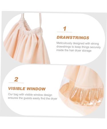 MUSISALY 1pc Hair Dryer Storage Bag Bag Organizer Make up Organizer Bag Gym Drawstring Bag Beige Pvc - Buy Online on GoSupps.com