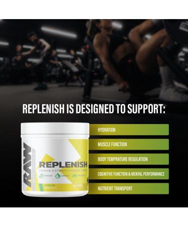 RAW Replenish Box - Premium Lemon Lime Electrolytes Powder for Hydration & Recovery | 20 Sticks - Electrolyte Drink Mix Supplement for Endurance & Performance - Buy Online on GoSupps.com