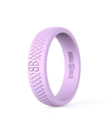 Silicone Ring For Women | Premium Rubber Wedding Band | Perfect For Fitness Lifting Active Lifestyle - Comfortable and Durable Lilac 5