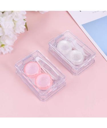 Milisten Travel Contact Lens Kit Case - 2 Pack with Tweezers & Solution Bottle for Women & Girls - White & Pink - Perfect for International Shipping - Buy Online on GoSupps.com