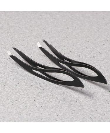 Beaupretty Stainless Steel Eyebrow Tweezers - 2 Pack Hair Removal Tool for Men & Women Perfect for Precision Plucking - Buy Online on GoSupps.com
