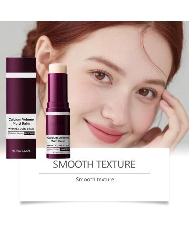  Nuvilo Calcium Volume Multi Balm Stick Anti-Wrinkle with Collagen Extract Moisturizing and Elastic Balm for Face Eyes and Lips Versatile Care for Daily Use (2 Pieces) - Buy Online on GoSupps.com