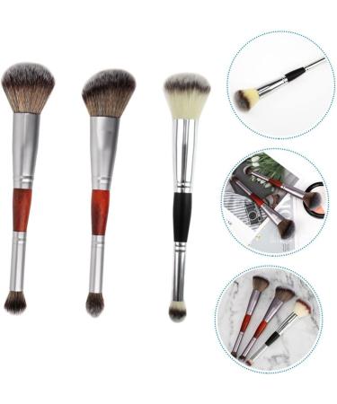 Outanaya 3pcs Double-ended Makeup Brush Eyeshadow Brush Double Head Brush Foundation Artificial Fiber - Buy Online on GoSupps.com