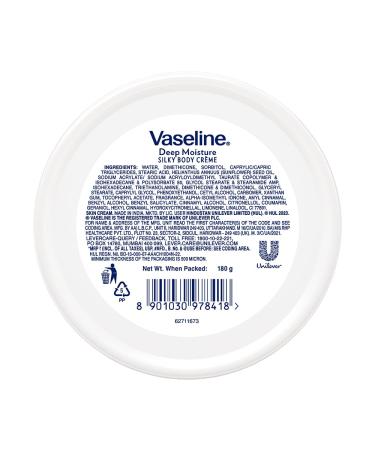 Vaseline Deep Moisture Silky Body Creme 180g | Cera-Boost Technology for Silky Smooth Skin - International Shipping Available - Buy Online on GoSupps.com