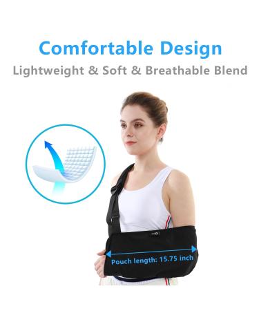 Arm Sling for Rotator Cuff & Wrist Injury - Adjustable Shoulder Immobilizer for Men & Women | Left & Right Arm Support - Buy Online on GoSupps.com