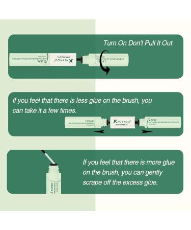 KEYYOU Bond and Seal Lash Glue 10ML - Clear Waterproof Latex-Free for Sensitive Eyes | Easy Application & Removal - Buy Online on GoSupps.com