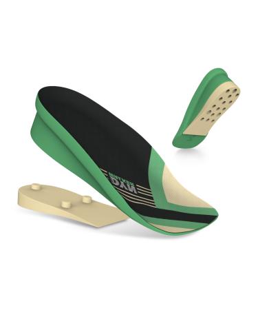 Height Increase Insole DynWalker Shoe Lifts Height Increase Standing &Working Anti Fatigue Shock Absorbing Anti-Odor Comfort Breathable. S 3cm/4.5cm Green S : ( Women 6 - 8.5 ) Green