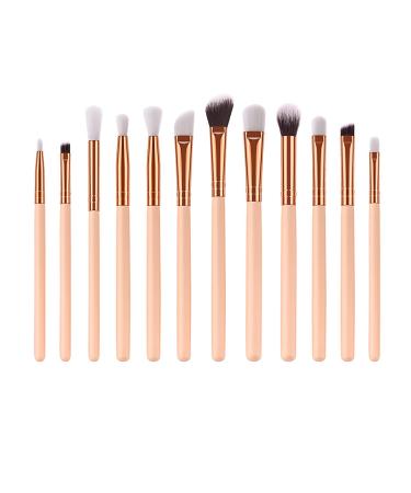 Brushes Eye Eye Eyebrow Brushes Handle Brush Wooden 12 Sets Makeup Shadow Brush Wooden Brush(Color:Asshown)(Asshown One Size) Asshown One Size
