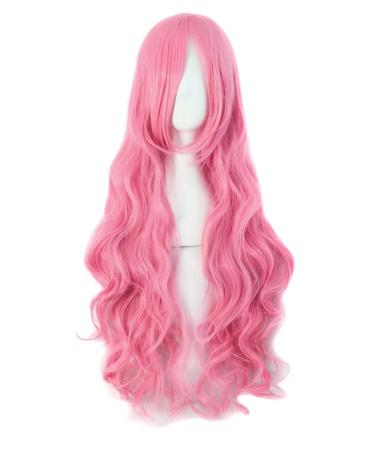MapofBeauty 32" Long Hair Spiral Curly Cosplay Costume Wig (Light Pink) - Buy Online on GoSupps.com