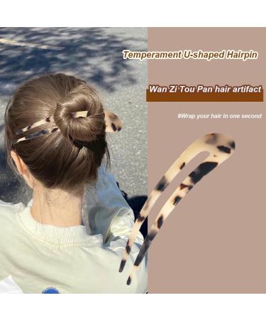 Lmyzcbzl U Shaped Hair Pin French Hair Fork for Women - Hairstyle Accessory 10.3 * 2.6cm - Buy Online on GoSupps.com