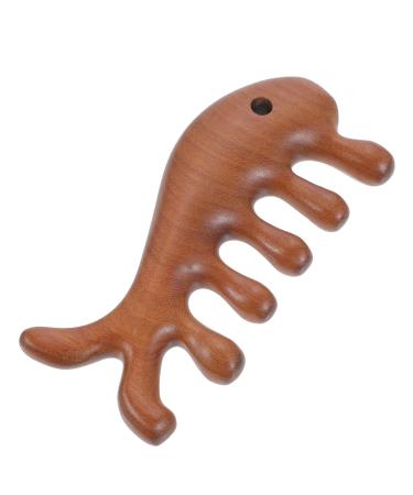 Magiclulu Sandalwood Comb Set - 4 Piece Fish Form Gua Sha Facial Massage Tools & Wooden Combs for Natural Skincare - Buy Online on GoSupps.com