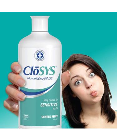 CloSYS Sensitive Mouthwash Travel Size | Alcohol Free Gentle Mint 3.4 oz (48 Count) - Soothes Sensitivity & Fights Bad Breath - Buy Online on GoSupps.com