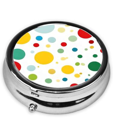 Buy Twister Polka Dots Printed Mini Round Pill Box - 3 Compartment Organizer for Travel Home & Office | Portable Medicine Case - Buy Online on GoSupps.com