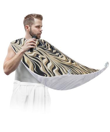 Animal Stripes Beard Bib Apron Beard Hair Catcher for Men Shaving Fathers Day Anniversary Christmas Gifts for Dad Husband Beard Bib with 2 Suction Cups