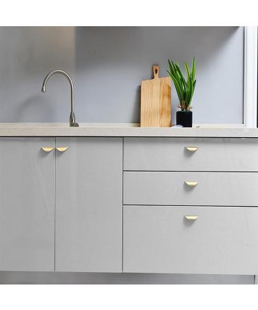 Cupboard Handles Copper Knobs Gold Half Moon Handles Pull Knobs Cupboard Door Handles Pulls Furniture Replace Handles with Screws Drawer Pulls Zinc Alloy Wardrobe Handles 4 Piece 85mm(3.34in) ((Colo 85mm(3.34in) Gold - Buy Online on GoSupps.com