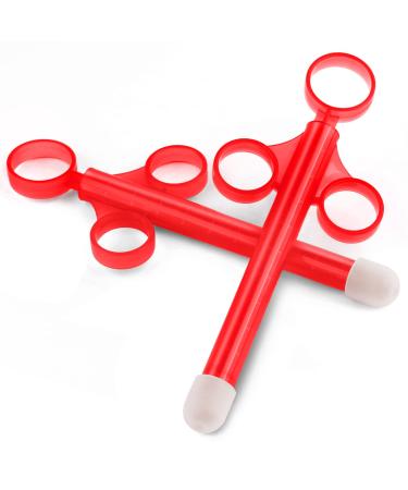 Lube applicator syringe compatible with Silicone Oil Water based Personal Lubricant or Gel - with smooth rounded tip No sharp edges Reusable Easy to use and clean Dosage Markings 10ml Scales  2 PCS (Red & Red)