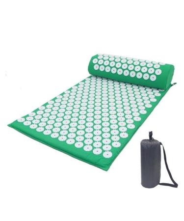 Dunlap massage pillow 6 types massage pillow acupuncture rates relief stress back pain matt/pillow rose spike massage and relaxation massage pillow (size: green with bag)