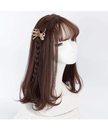 BGHJUE Realistic Long Curly Hair Wig for Women - Natural Short Air Bangs Hair Set | International Shipping Available - Buy Online on GoSupps.com
