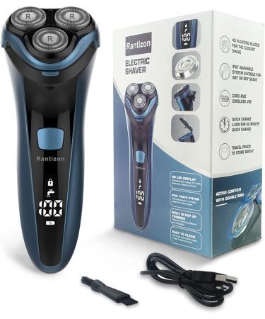 3D Mens Electric Shaver with Pop-up Trimmer - Rechargeable & Waterproof | LCD Display & Travel Lock | Father's Day Gift - Buy Online on GoSupps.com