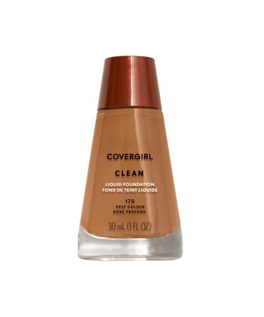 COVERGIRL Clean Liquid Foundation  Deep Golden 170  Pack of 1 Deep Golden 170 Pack of 1