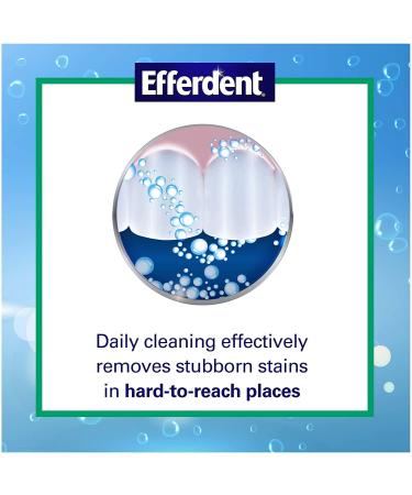 Efferdent Anti-Bacterial Denture Cleanser Tablets - 220 ct (44 ct x 5 Pack) | Fresh & Clean Formula - Buy Online on GoSupps.com