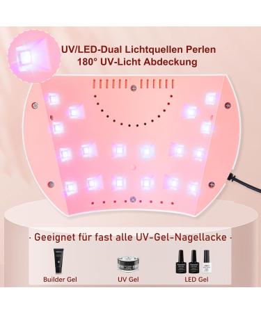 Buy LKE 54W UV Nail Lamp - Portable LED Nail Dryer with LCD Display 3 Timers & USB Charging for Gel Nails - Buy Online on GoSupps.com