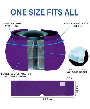 Itherau Migraine Mask | Adjustable 360 Headache Relief Cap | Cold Warm Compress Gel for Sinus & Eye Swelling - Purple - Buy Online on GoSupps.com