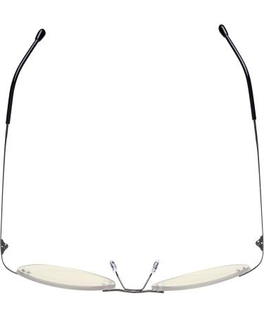 Eyekepper Rimless Progressive Multifocus Reading Glasses for Women - Blue Light Filter +3.00 Metallic Blue Grey Pilot Style - Buy Online on GoSupps.com