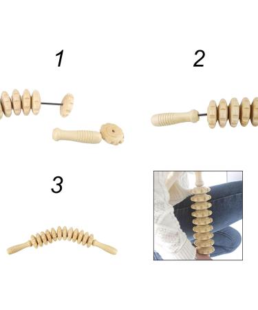 Altamenjor Wooden Fascia Roll - Gua Sha Massage Roller for Muscle Relaxation & Body Shaping | 16 Wheel Wood Massage Tool - Buy Online on GoSupps.com