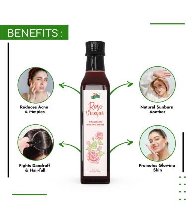 Rose Vinegar Infused With ACV 250 ml (8.45 OZ) By Dr. Patkar's - Buy Online on GoSupps.com