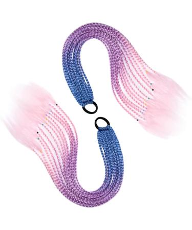 minkissy 3 Sets Curly Wig Human Hair Colorful Wigs Hair Ties Kids Hair Braided Wig Hair Extensions Colored Micro Braid Hair Wig Ponytail Hair Tie Girls Ring Pigtails Ponytail Holder Ring - Buy Online on GoSupps.com